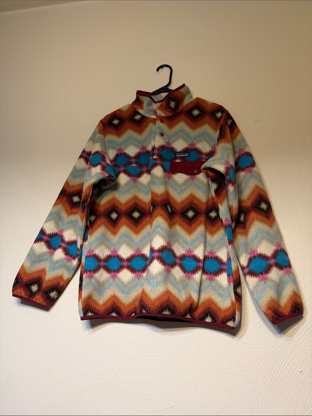 Patagonia Lightweight Synchilla Snap-T Fleece Pullover Women's Medium Aztec Lg